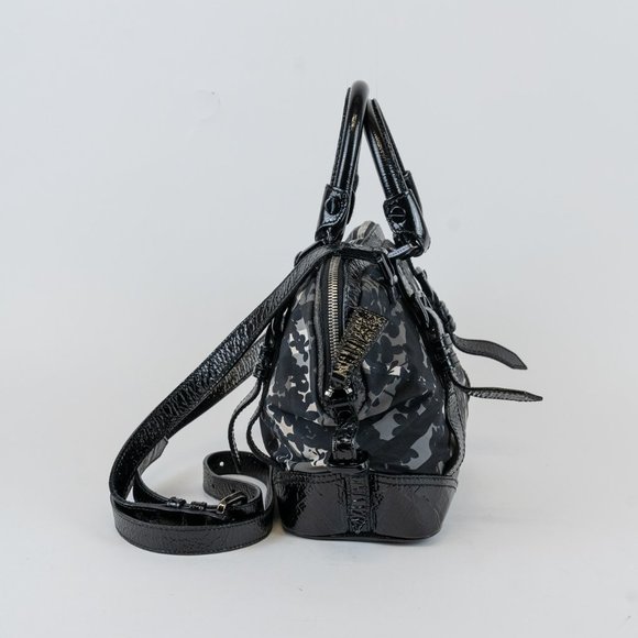 Burberry Black & White Floral Nova Check Bag - Picture 2 of 8